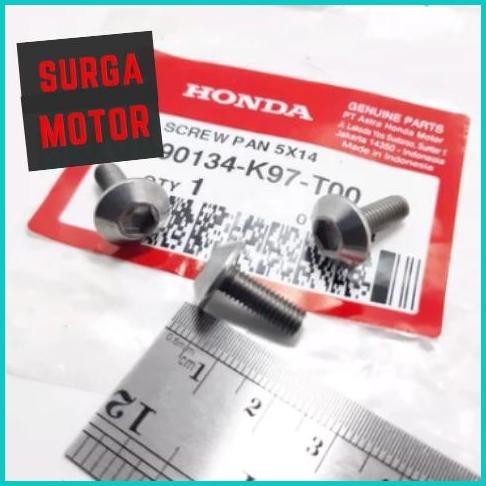 Baut L Winshield depan 5x14 PCX 150 Screw Pan Original Honda 90134-K97