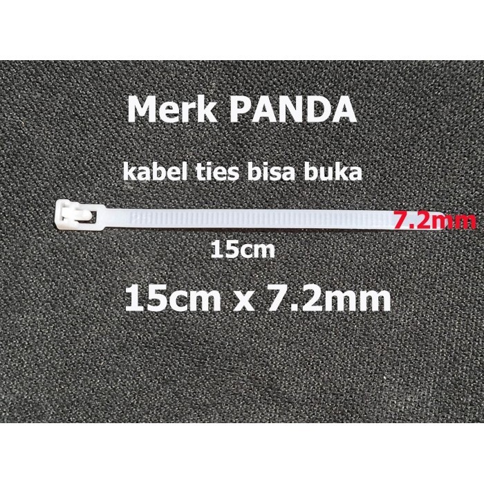 

KABEL TIES BISA BUKA PANDA 15CM LEBAR 7.2MM PUTIH -REUSABLE CABLE TIES BEST PRODUCT