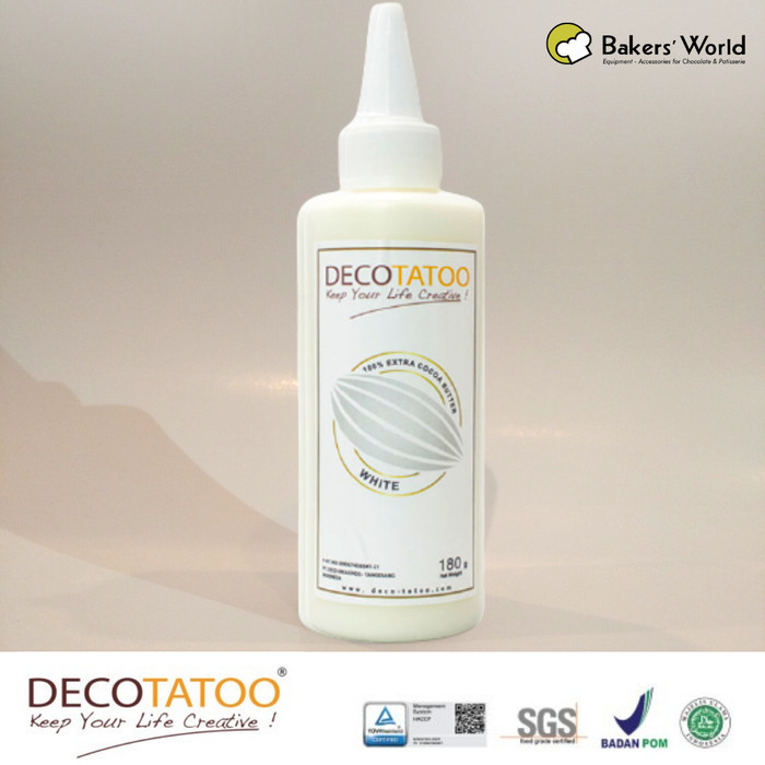 

Terbaru Pewarna Makanan - Decotatoo - Putih (White Cocoa Butter) 180Gr Promo Terlaris