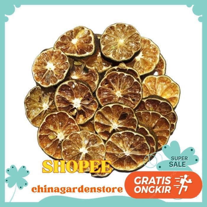 

BUAH JERUK PURUT KERING / DEHYDRATED DRIED KAFFIR LIME FRUIT 8 GRAM TERBAIK