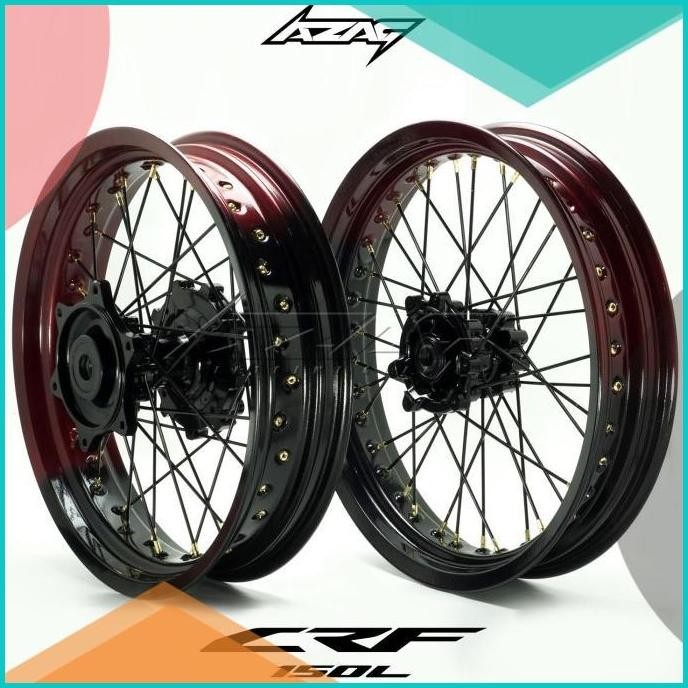 VELG SET MOTOR HONDA CRF 150 REPAINT COATING BRAND NEW OPEN BOX TK 16n