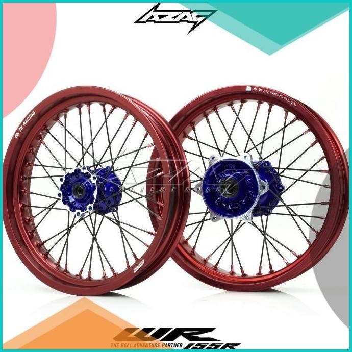 velg set yamaha wr 155 modif supermoto tk tromol original coating 16no
