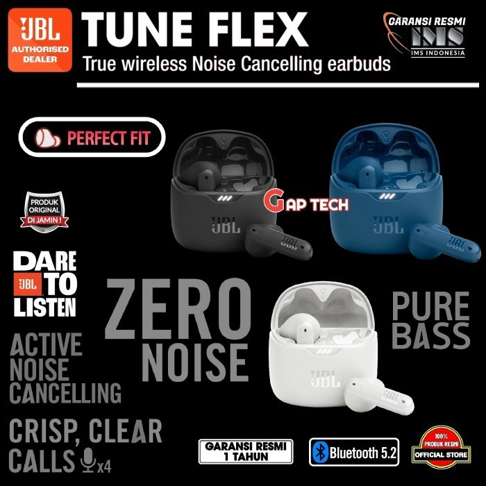 JBL Tune Flex True Wireless with Active Noise Cancelling Earbuds TWS
