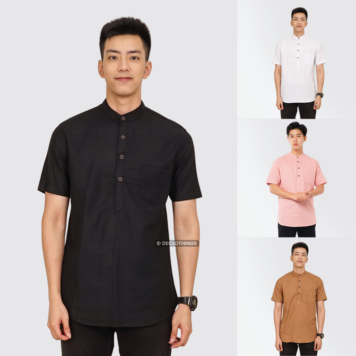 Baju Koko Pria Lengan Pendek Dewasa Pakaian Muslim Kokoh Taqwa Modern