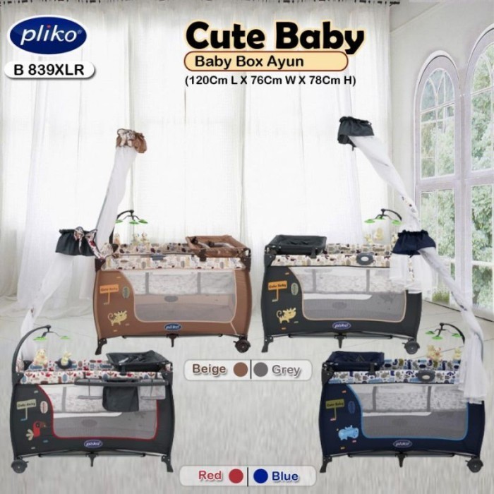 Box Baby Pliko Cute Baby 839 Xlr / Tempat Tidur Bayi