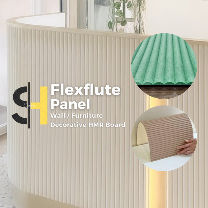 Flexible Fluted Wall Panel Hiasan Dinding Cekung Cembung Lurus