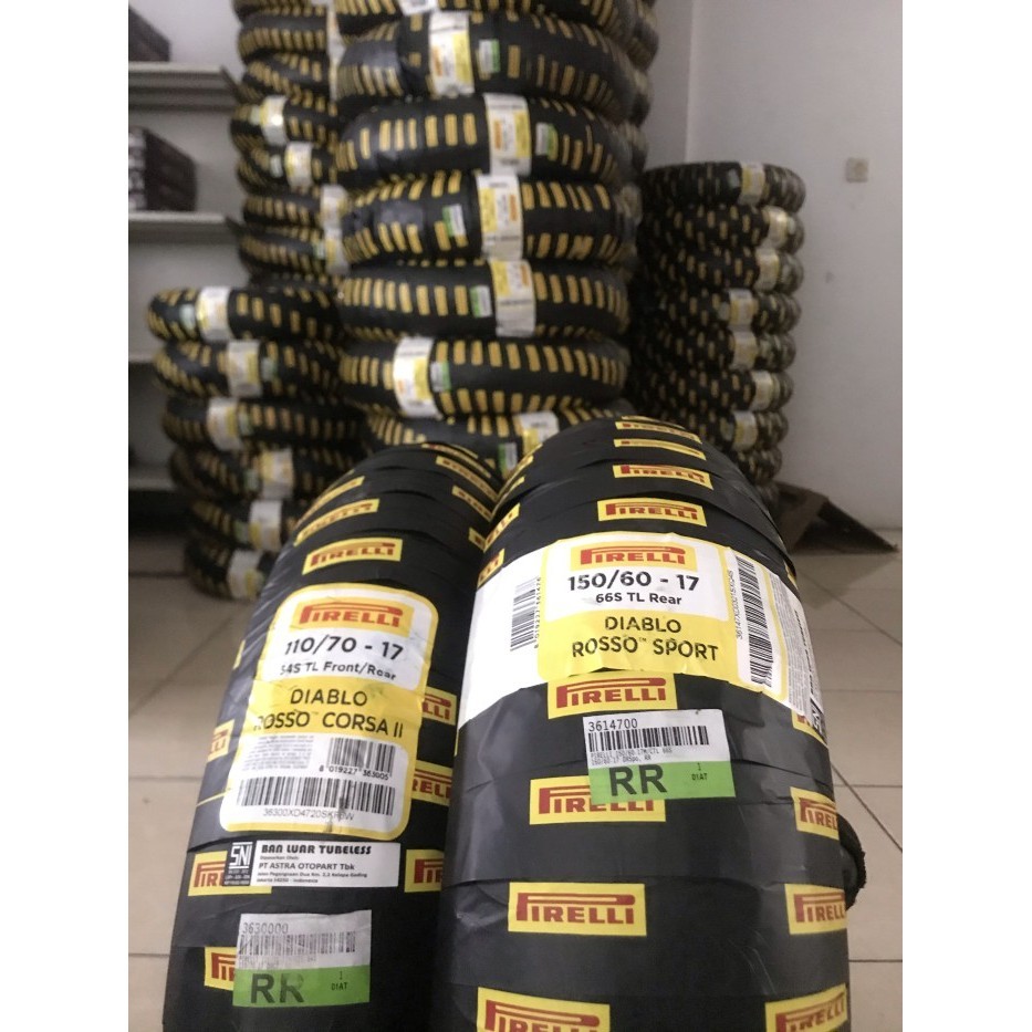 Paket Ban Pirelli Diablo Rosso Corsa 2 110/70-17 & Sport 150/60-17