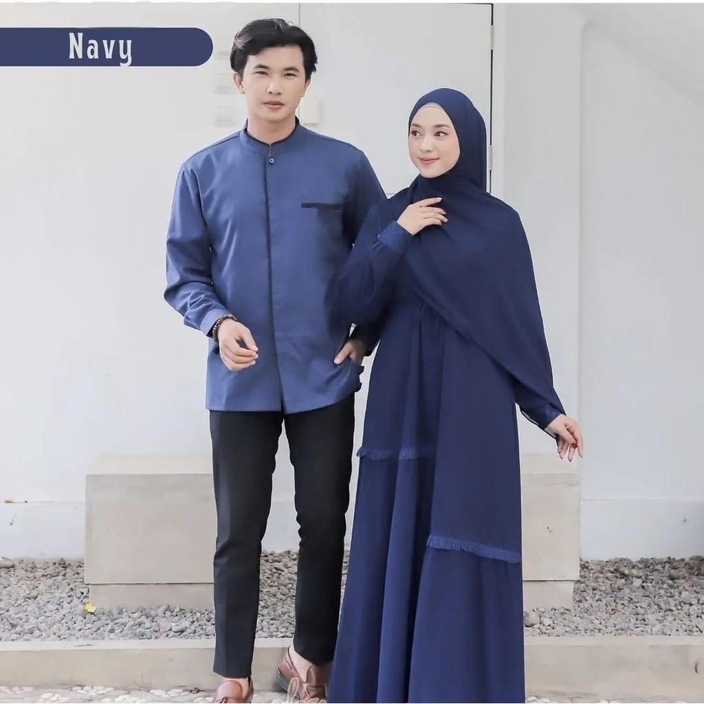 Sarimbit Keluarga 2024 Lebaran Premium Series Raudhah Ice Grey By Arra Baju Couple Keluarga Lebaran 