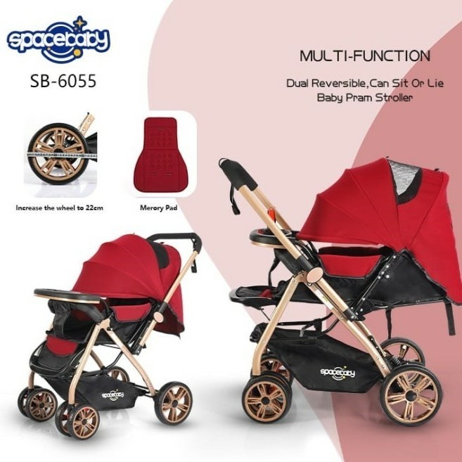 Baby Stroller Space Baby Spacebaby Sb-6055 Sb6055 Sb 6055 (Size Xl)