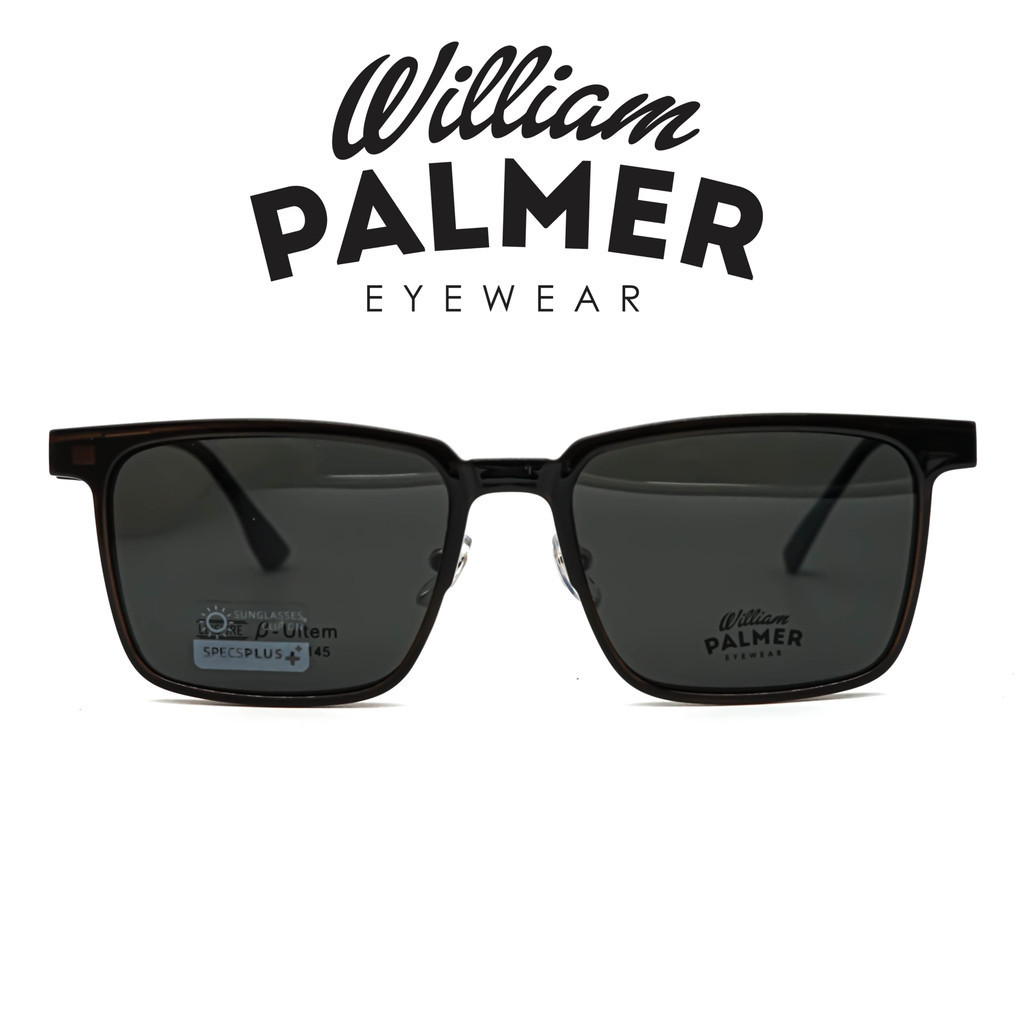 William Palmer Kacamata Pria Wanita Clip On 8501 C4 Brown Gold