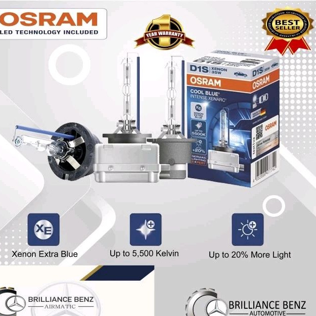 BOHLAMP LAMPU OSRAM COOLBLUE D1S D2S D2R D3S D4S D4R LAMPU UTAMA OSRAM - D2S