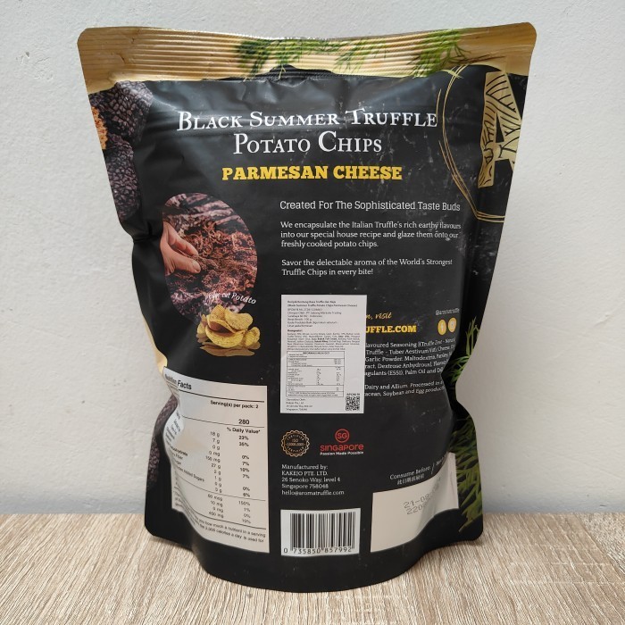 

Aroma Truffle Potato Chips Parmesan Cheese 100gr - Black Summer Trufle