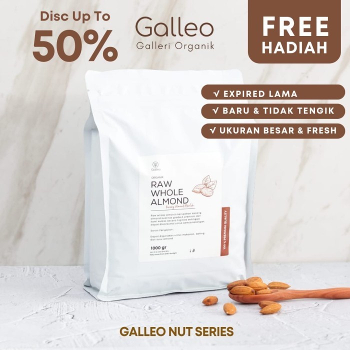 

Kacang Almond Panggang Kupas 1 Kg / Roasted Almond Galleo 1 Kg