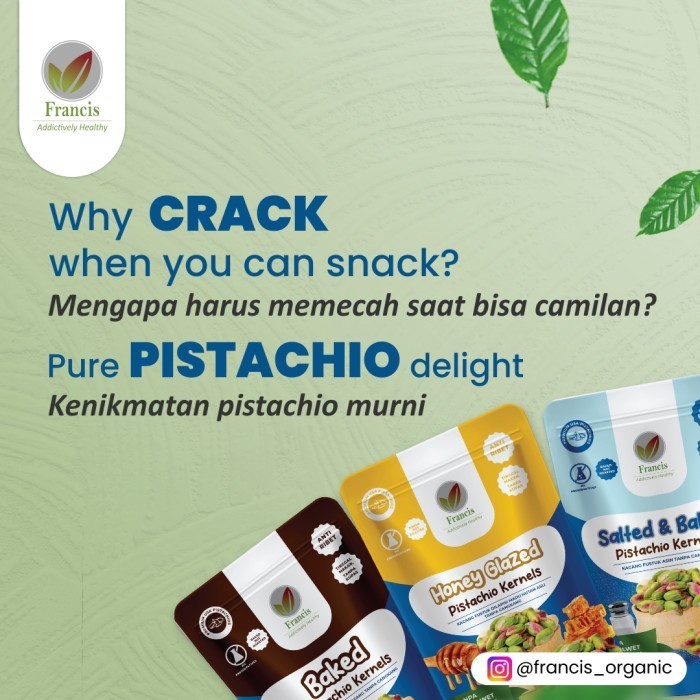 

Baked Salted Pistachio Kernels / Kacang Fustuk Tanpa Cangkang Panggang