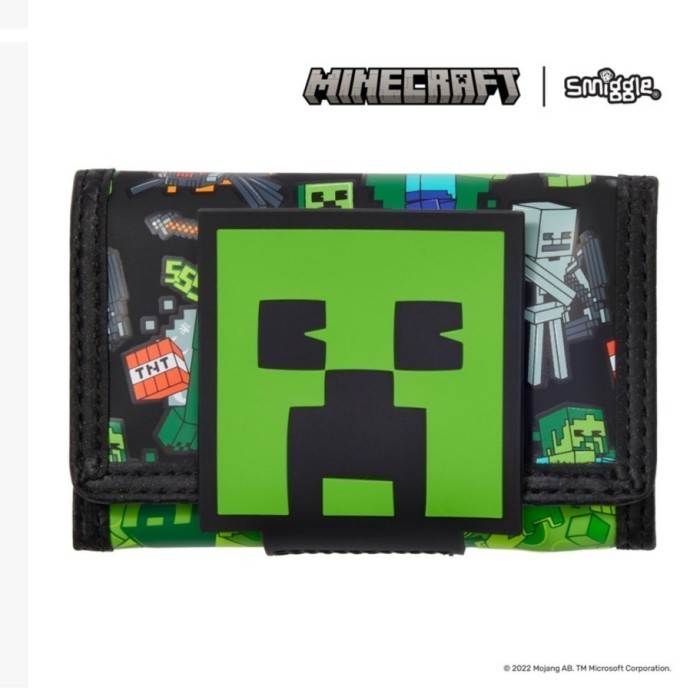 Tas Smiggle Minecraft Backpack, Lunch Bag, Wallet, Botol Minum/ Ready