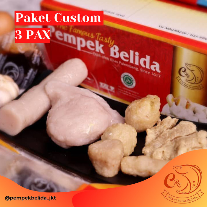 

PEMPEK BELIDA CRP 1 BOX ISI 3 PAX CUSTOM BEBAS PILIH Pempek Frozen
