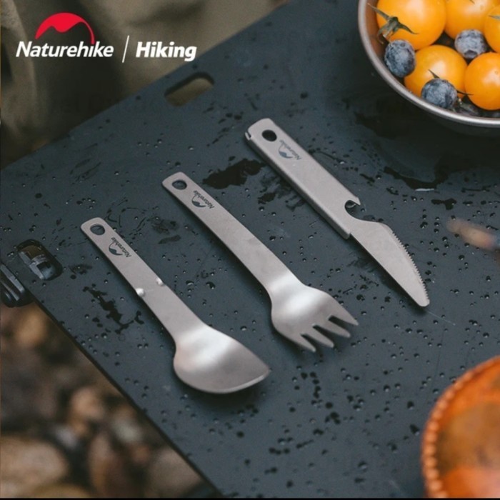 Titanium Tableware Naturehike Cnh22Cj017 / Sendok Makan Lipat