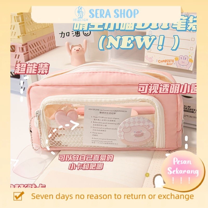 

∋◕Sera 2022 Baru Tempat Pensil Gadis Sekolah Alat Tulis Perlengkapan Sekolah Tahan Air Tempat Pensil Kapasitas Besar dengan Nilai Tinggi