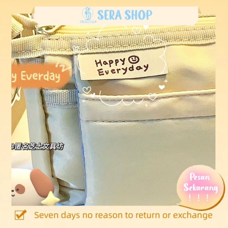 

✧Sera Sera Kapasitas Besar Keju Pensil Case Jepang Nilai Tinggi Siswa Kanvas Multi-Lapisan Tas Alat Tulis Lucu Niche Kotak Alat Tulis