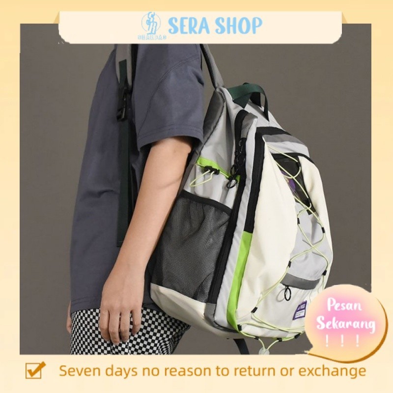 

✉✥✇Sera mengimpor tas sekolah nullbag ransel desain niche asli ransel siswa sekolah menengah artistik berkapasitas besar