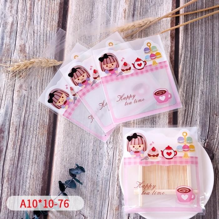 

Plastik Seal Opp Kue Cookies Snack Lebaran / Natal Fancy Motif 10*10 057