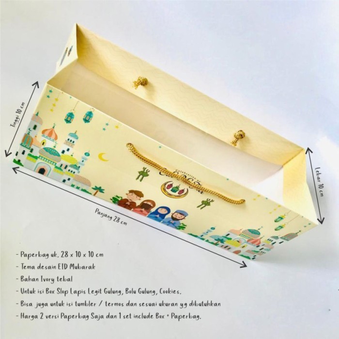 dus bolu gulung / lapis legit box kue slopan edisi lebaran idul fitri