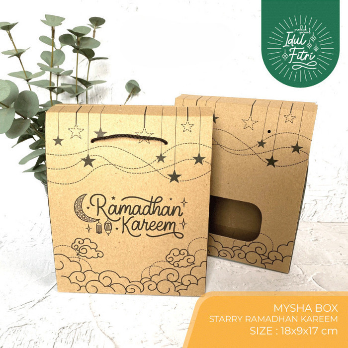 kardus kemasan idul fitri kotak box hampers lebaran ukuran 18x9x17cm