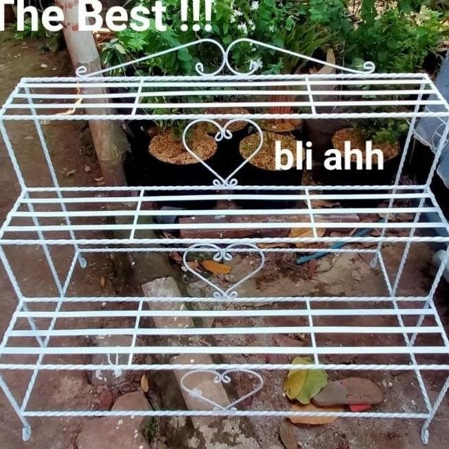 Rak Besi Pot Bunga 3 Susun Besar Noviastuffs