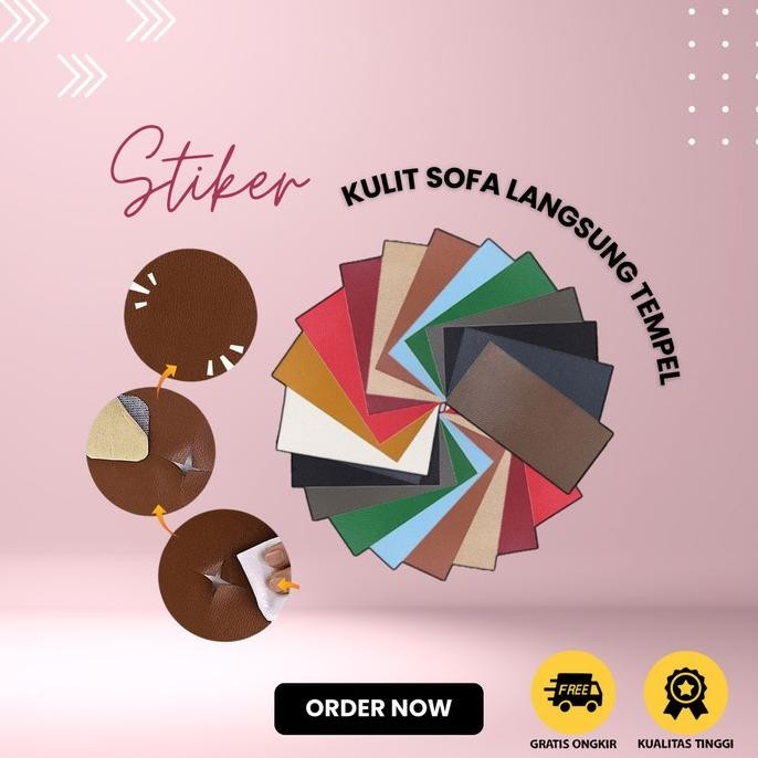 Kulit Sofa Tempel A4 Berkualitas - Stiker Kulit Sofa bahan pelapis tas