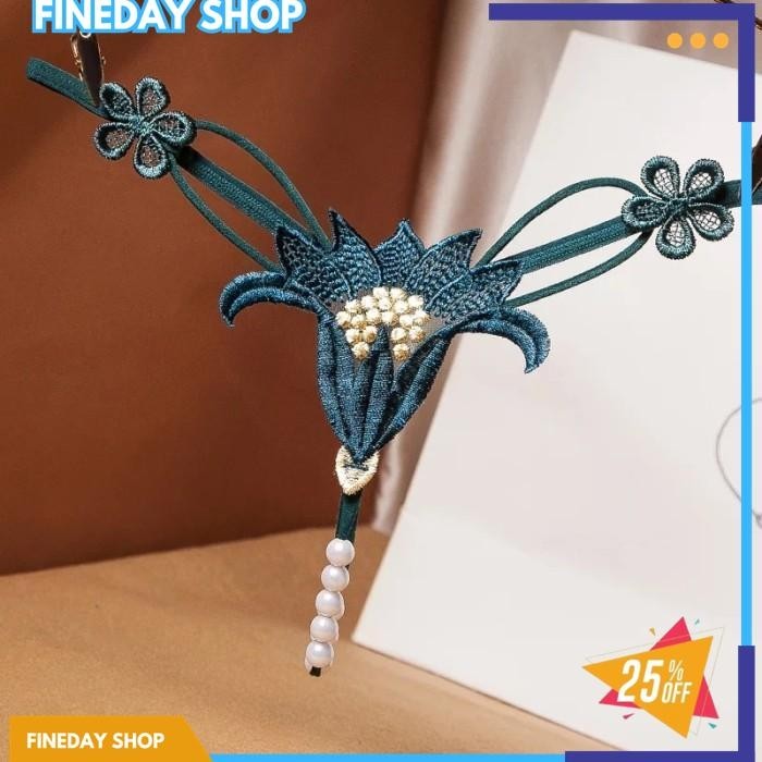 G STRING WANITA SEXY MUTIARA THONG BERTALI BORDIR LINGERIE SEKSI C229 BEST SELLER