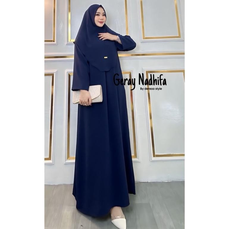 Promo Hanya Hari Ini Gamis SyarI Set Hijab Dereja Crinkle Set Hijab Gamis Syari Pengajian Seragaman 