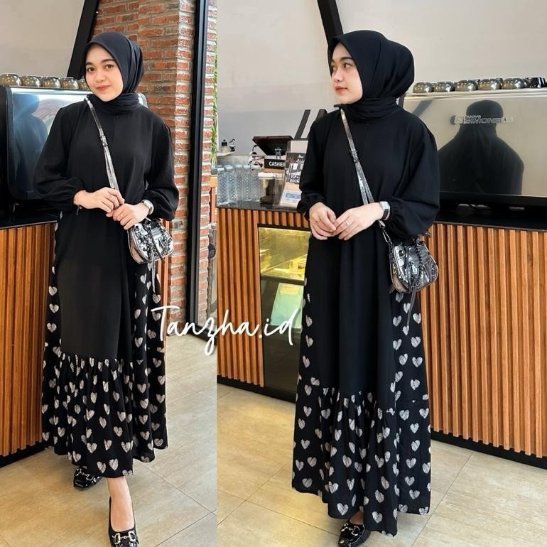 Miura Dress // Dress Kombinasi Jumbo Busui Viral