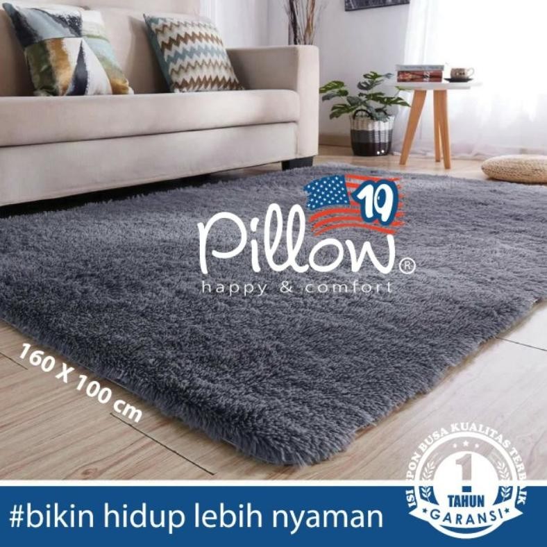 siap kirim>>> karpet bulu rusfur size 160x100 pillow original