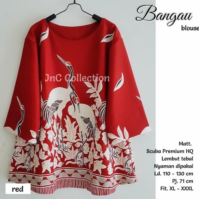 Atasan Jumbo Scuba Bangau Blouse