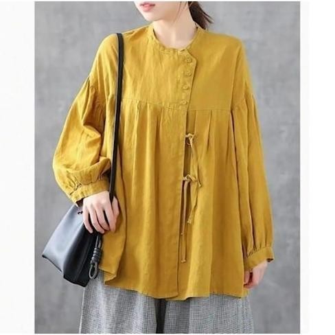 Blouse Jumbo Wanita Blus Oversized Lengan Panjang Korean Style