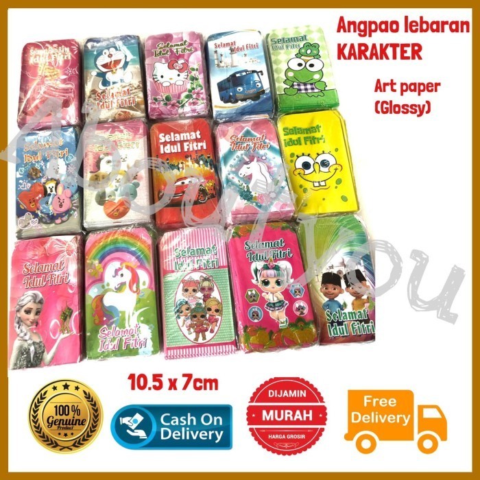 

Limited GROSIR 1 pack 100 lembar Amplop angpao lebaran Idul Fitri kartun murah - KARAKTER 100pc Baru!