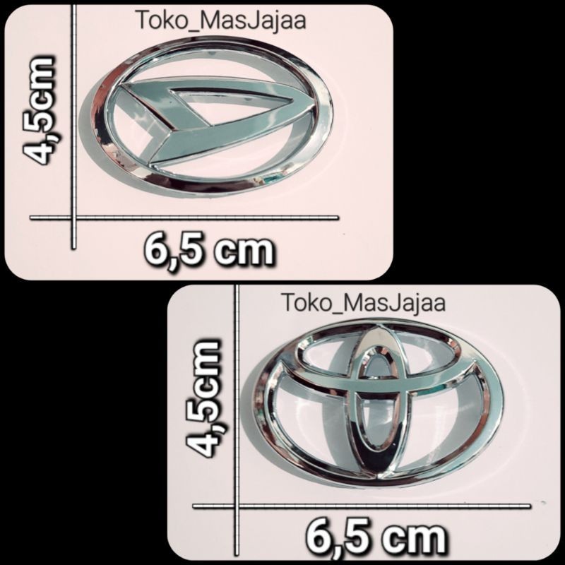 emblem logo stir daihatsu chrome / logo emblem stir toyota chrome / logo stir toyota daihatsu