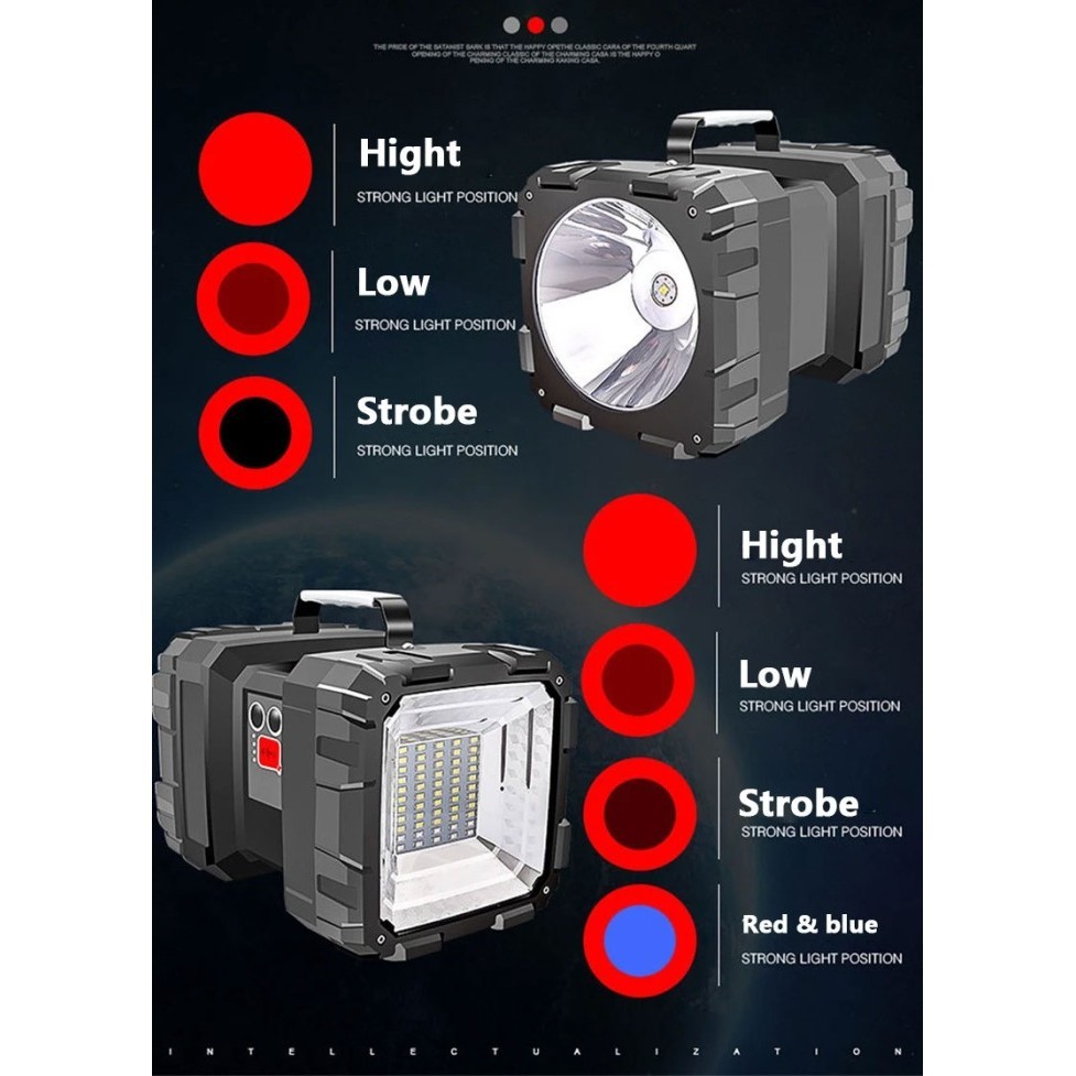 Senter Besar Camping Super Terang Jarak Jauh USB Charger Anti Air