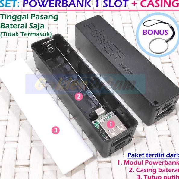 Plus Casing Modul Powerbank 1 slot Baterai 18650 Kit Power Bank 5v 1A PWM