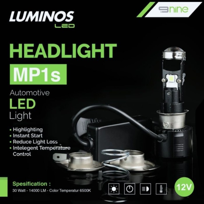 Baru LAMPU LED UTAMA MOTOR MINI PROJECTOR MP1S MP1 30WATT LUMINOS TERANG