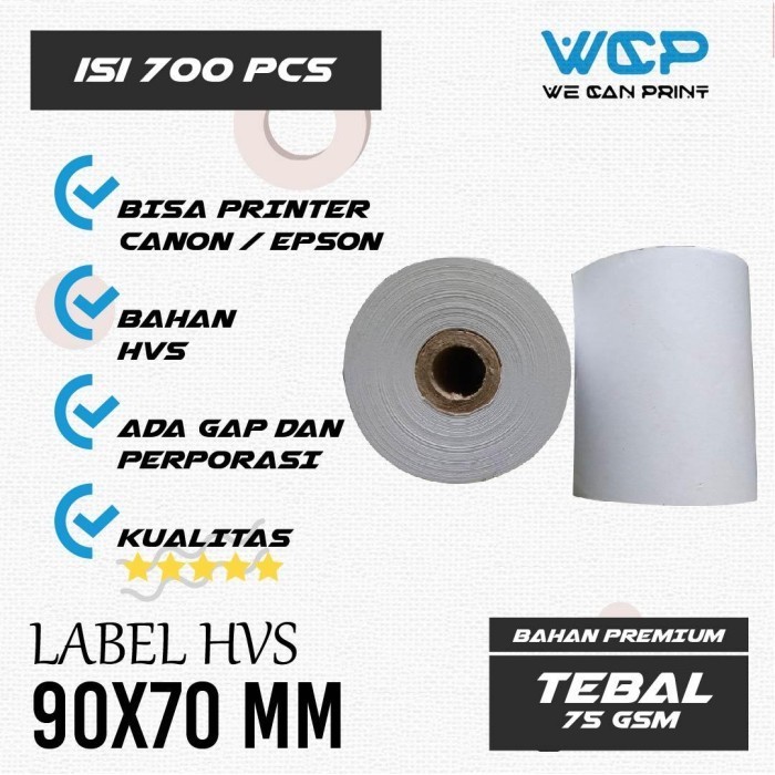 

STIKER LABEL HVS 90X70 KERTAS STICKER HVS ISI 700 PCS