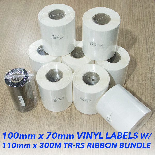 

Paket Label Sticker Vinyl Uk. 100mm x 70mm (1 baris) + Ribbon Resin