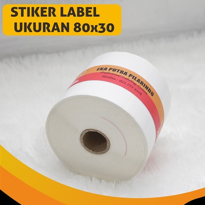 

Stiker Label Semicoated Ukuran 80x30 mm