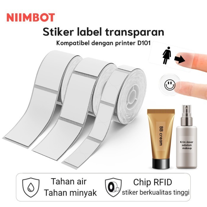

NIIMBOT D101 Label harga kertas label transparan berperekat tahan air
