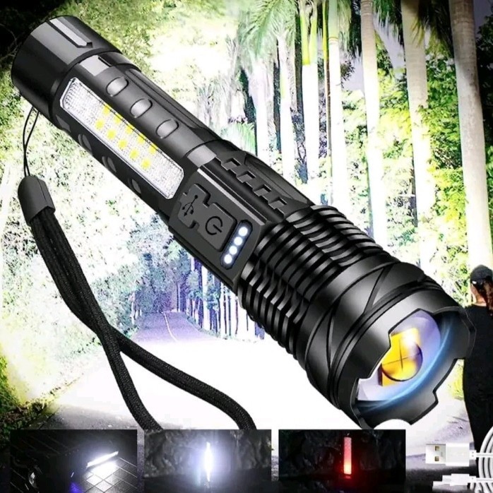 SENTER LED A76 - 7 MODE CAHAYA - JARAK JAUH - ZOOM