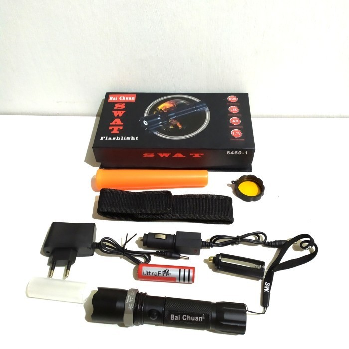 Senter Swat Police Bai Chuan 8460-1 LED Cree