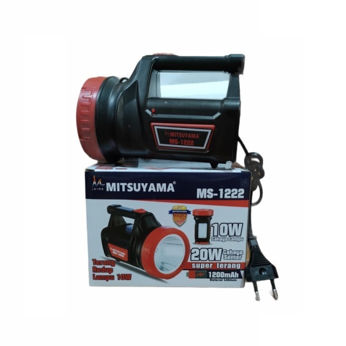 Senter LED Super Terang Mitsuyama 20W + Lampu 10W MS-1222