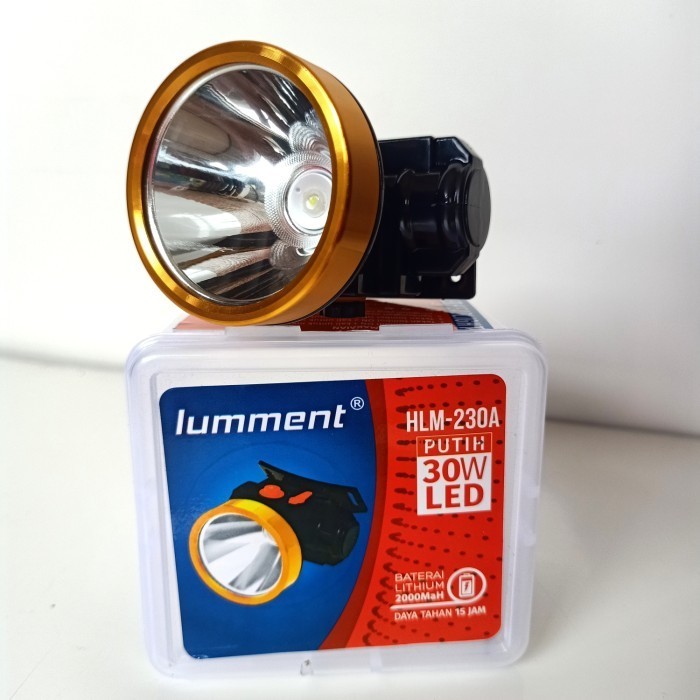 Senter Kepala Lumment HLM - 230A 30watt LED dengan Socket DC