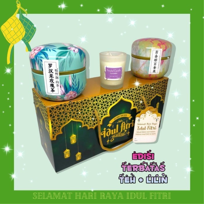 

Limited HAMPERS IDUL FITRI PARCEL LEBARAN PAKET TEH DAN LILIN AROMATERAPI Baru!