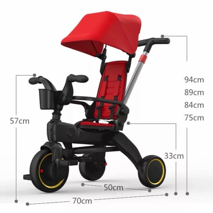 Sepeda Anak Roda Tiga Bisa Dilipat / Stroller Sepeda Lipat Anak